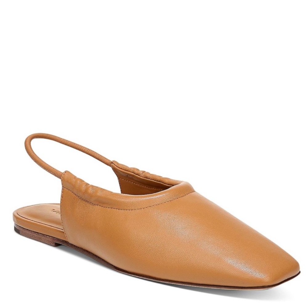Vince Cadya Slingback Leather Flats Loafers